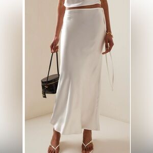 Third Form White Satin Skirt